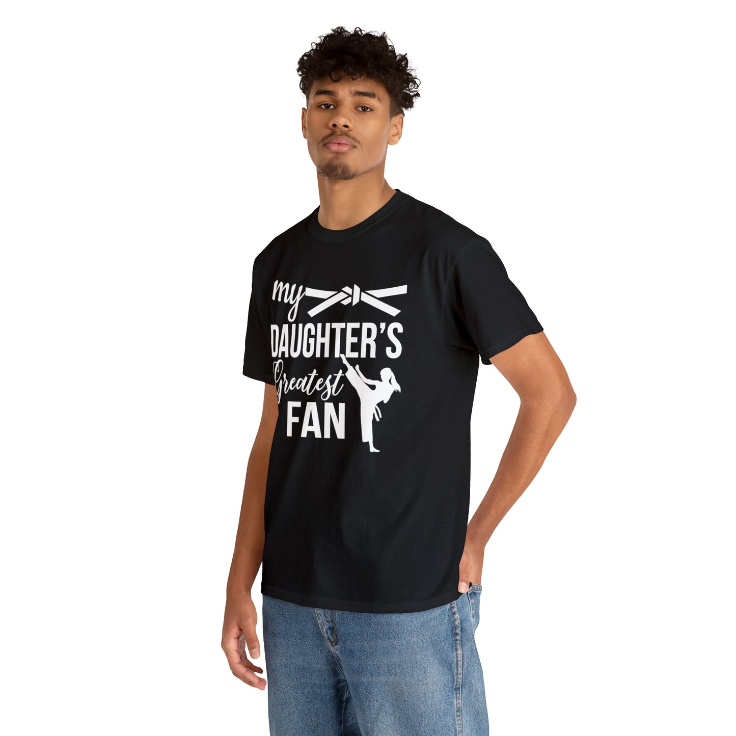 My Daughter's Greatest Fan! Shirt For Moms or Dads Heavy Cotton Tee