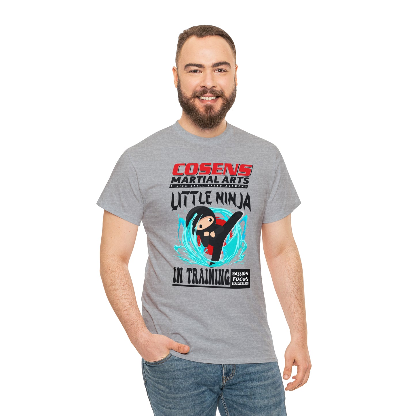 Adult "Little Ninja in Training" Cosens Martial Arts Unisex Heavy Cotton Tee Unisex Heavy Cotton Tee