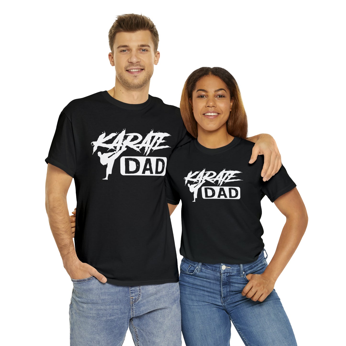 Karate Dad Kicking New Heavy Cotton Tee