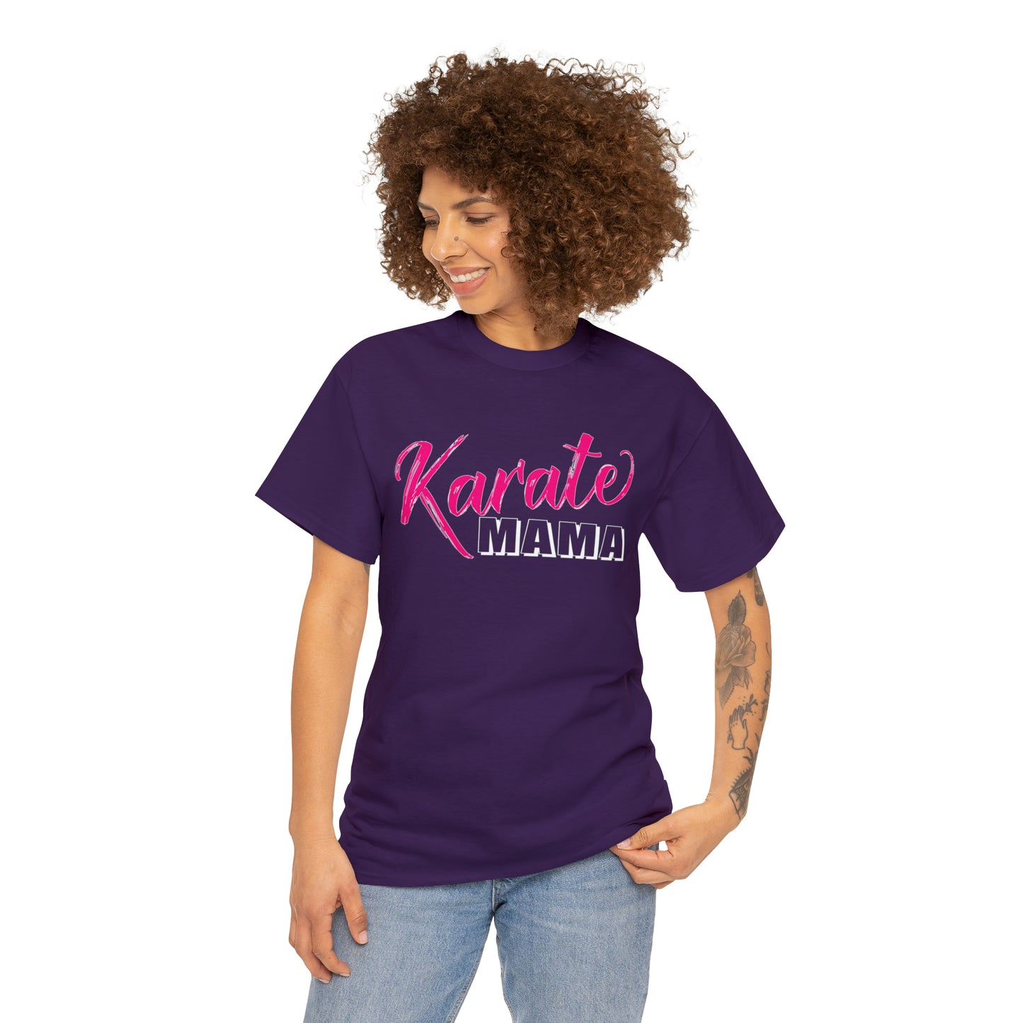 Karate Mama, Shirts For Mom, Heavy Cotton T-Shirt