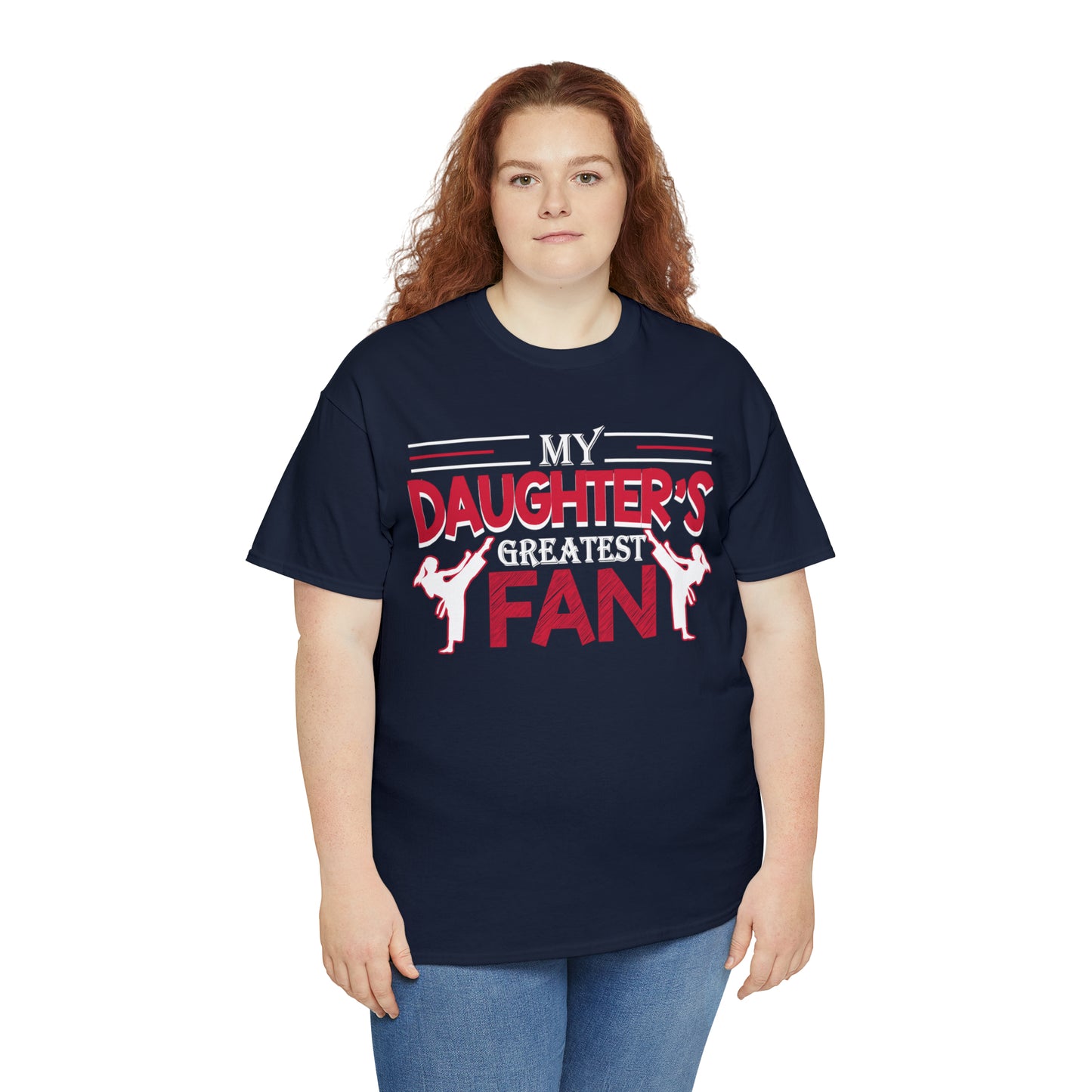 My Daughter's Greatest Fan! Shirt For Mom or Dad Heavy Cotton Tee