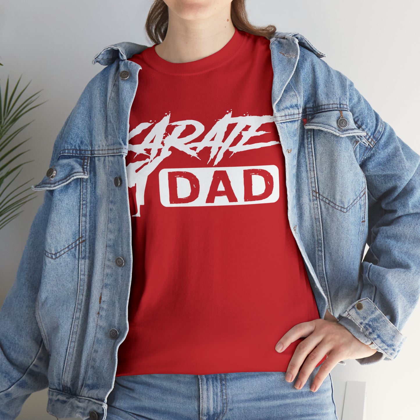 Karate Dad Kicking New Heavy Cotton Tee