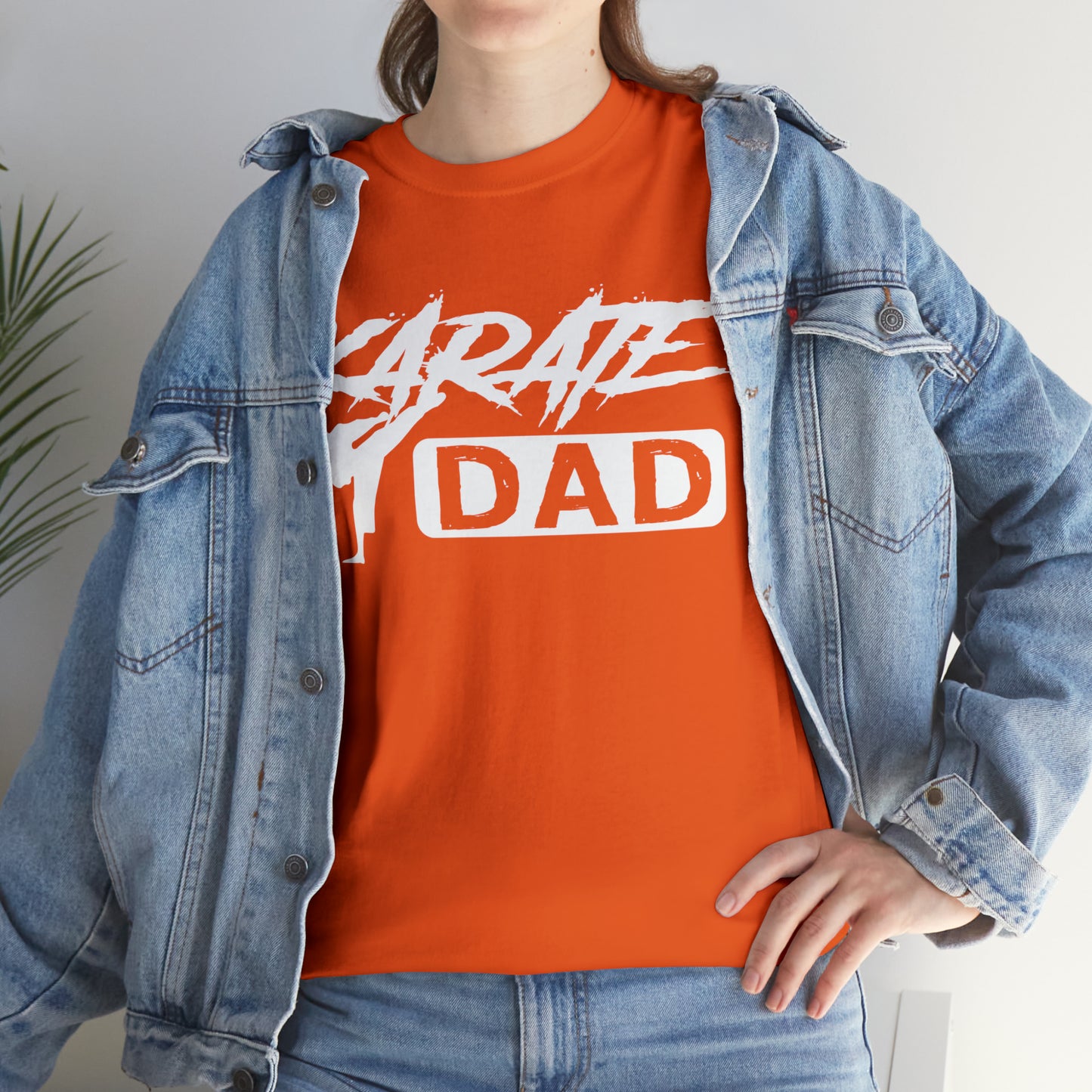 Karate Dad Kicking New Heavy Cotton Tee