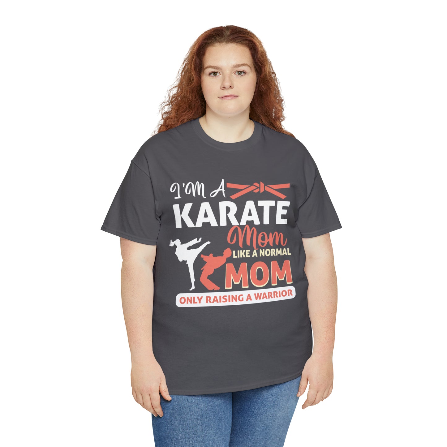 Karate Mom Raising a Warrior Heavy Cotton Tee