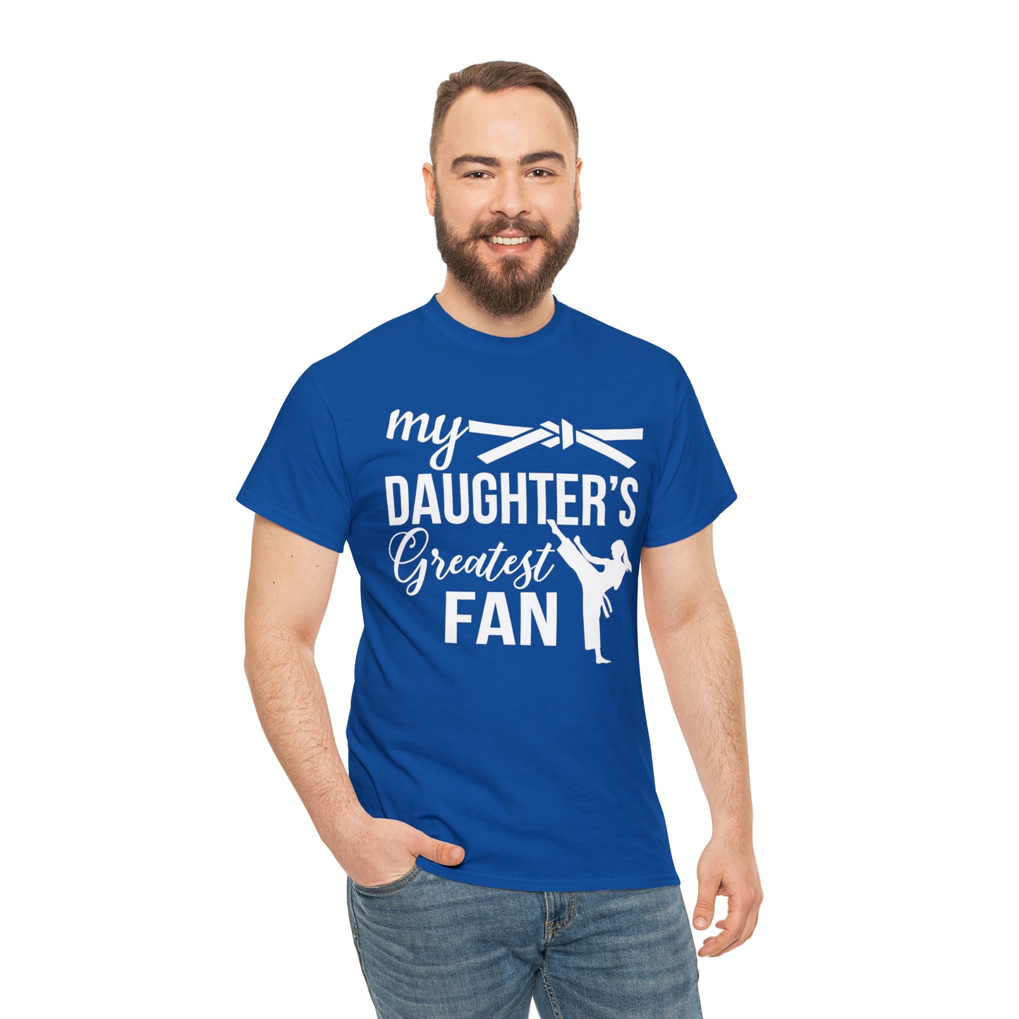 My Daughter's Greatest Fan! Shirt For Moms or Dads Heavy Cotton Tee