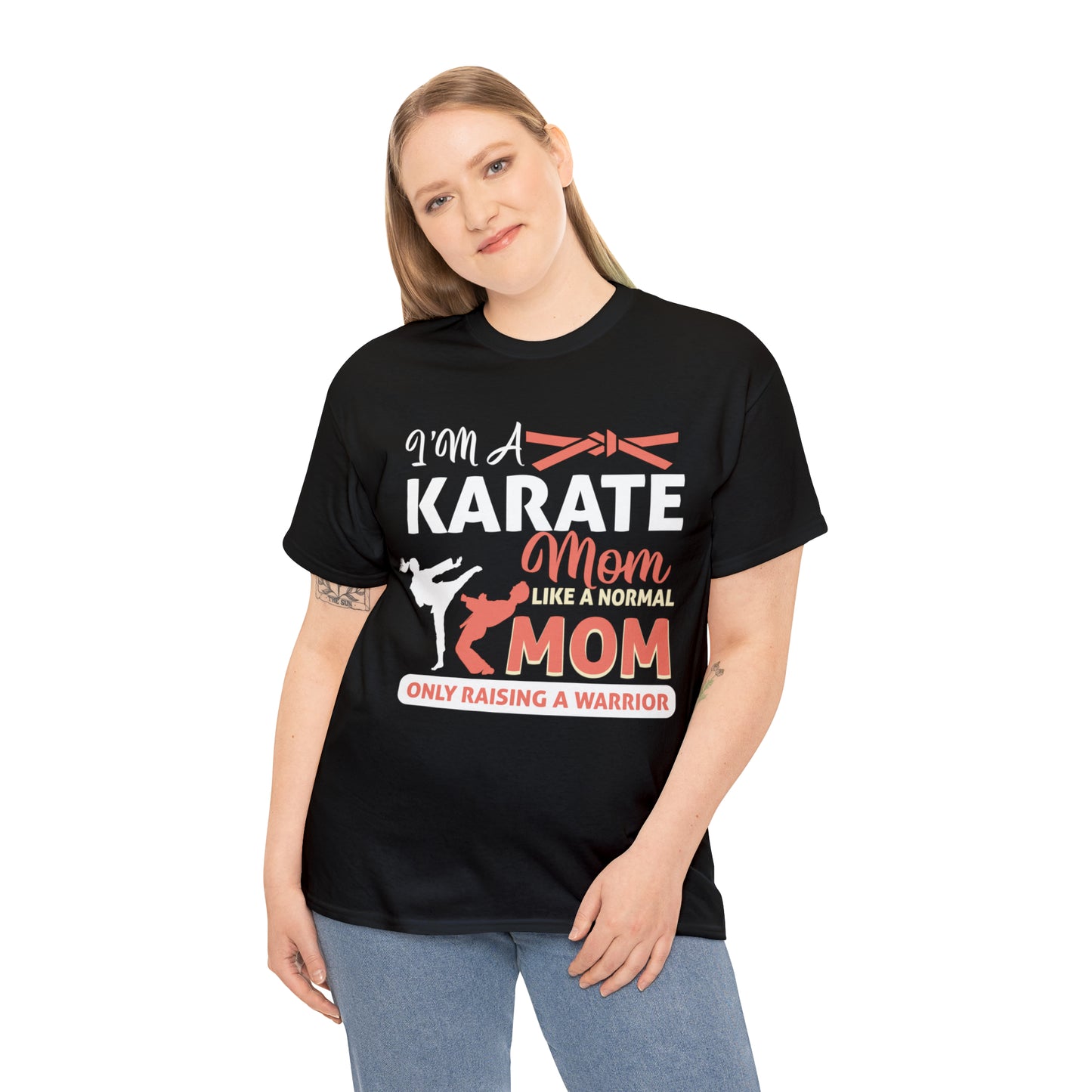 Karate Mom Raising a Warrior Heavy Cotton Tee