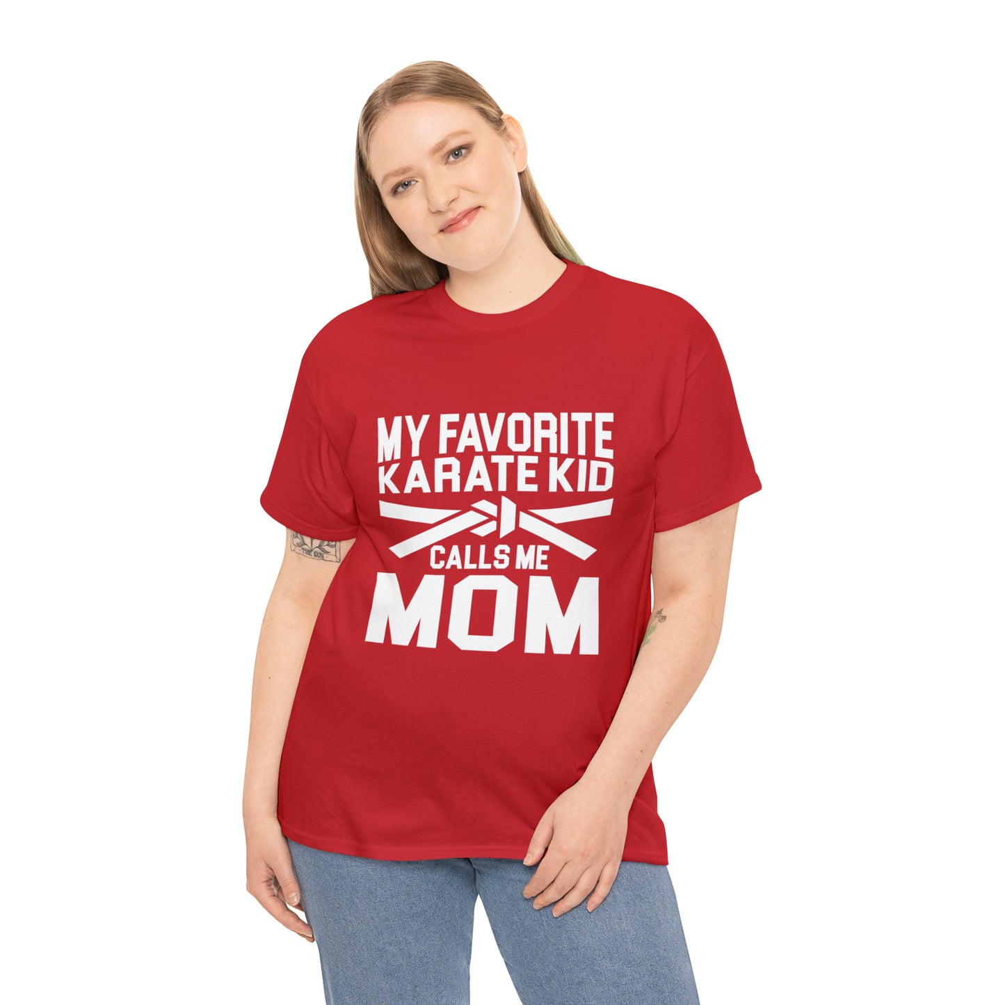 My Favorite Karate Kids Calls Me Mom Life Heavy Cotton Tee