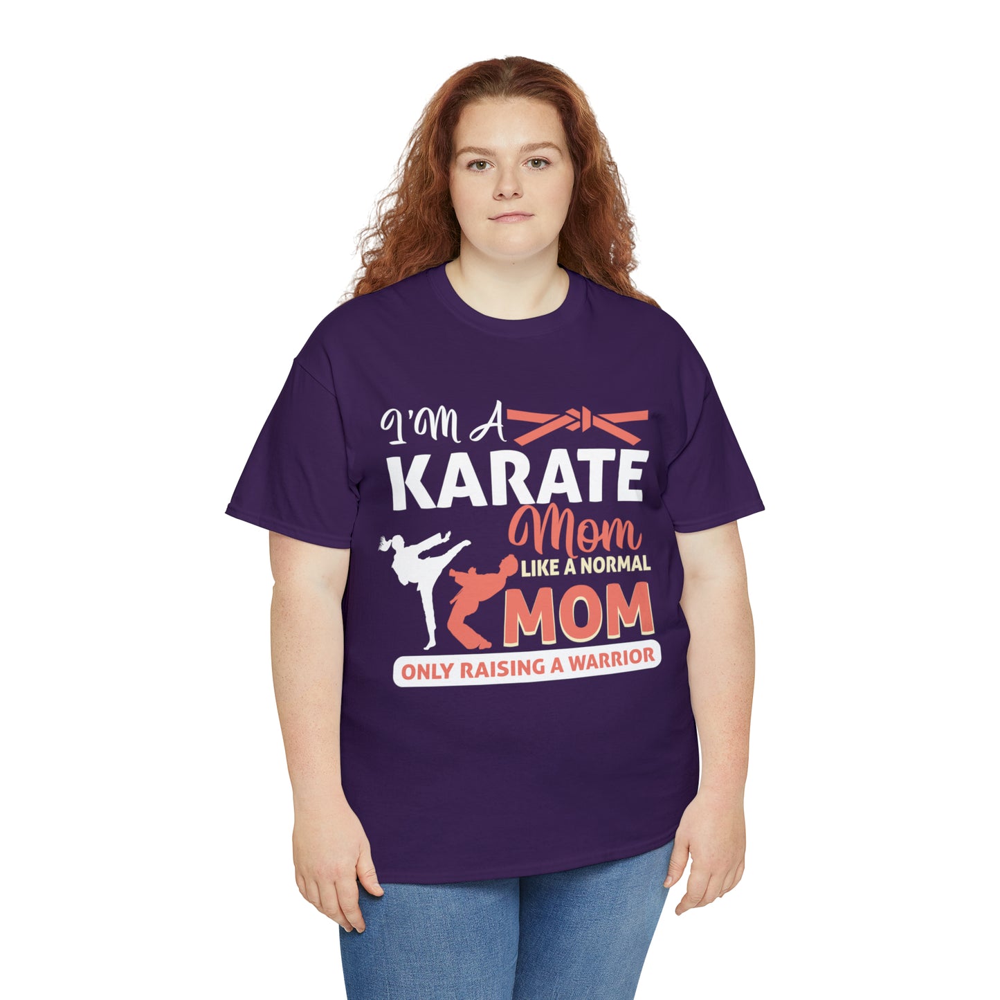 Karate Mom Raising a Warrior Heavy Cotton Tee