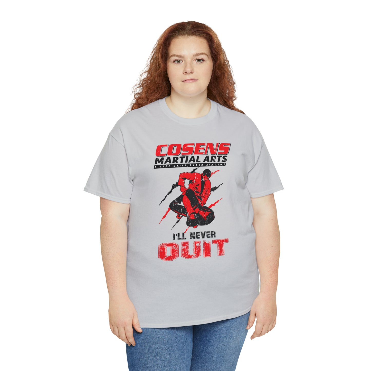 Adult "I'll Never Quit" Cosens Martial Arts Unisex Heavy Cotton Tee Unisex Heavy Cotton Tee