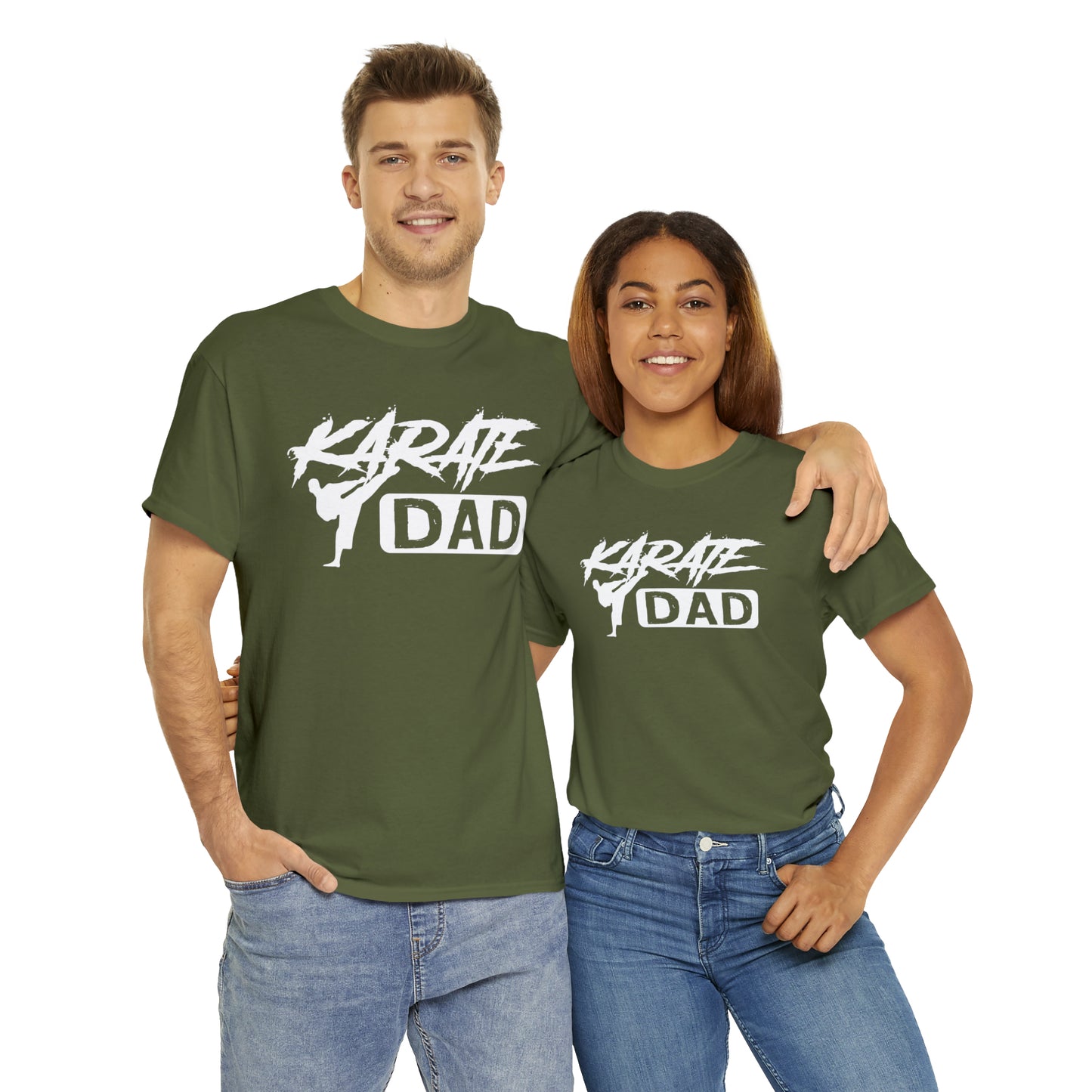 Karate Dad Kicking New Heavy Cotton Tee