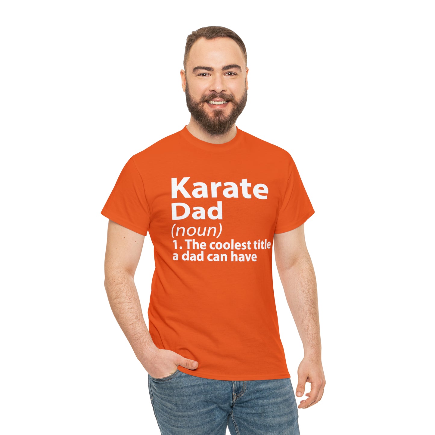 Karate Dad Noun Heavy Cotton Tee