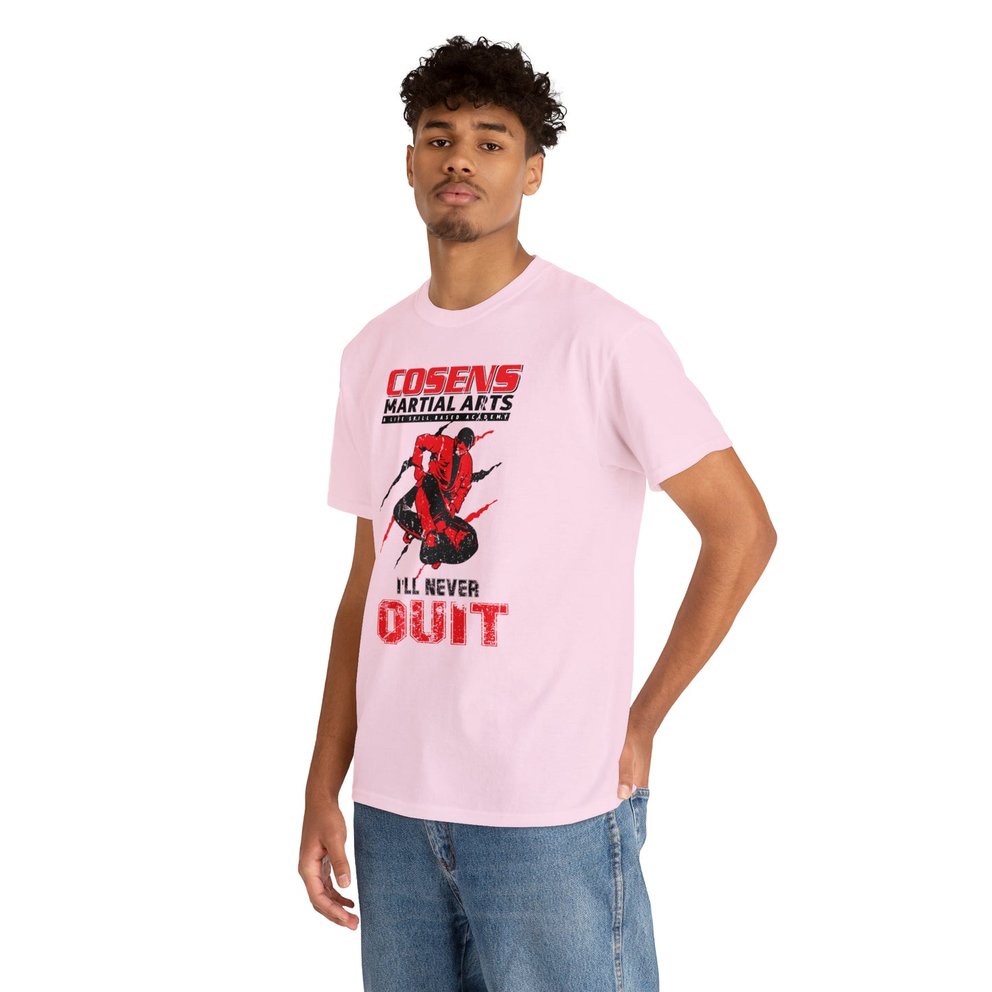 Adult "I'll Never Quit" Cosens Martial Arts Unisex Heavy Cotton Tee Unisex Heavy Cotton Tee
