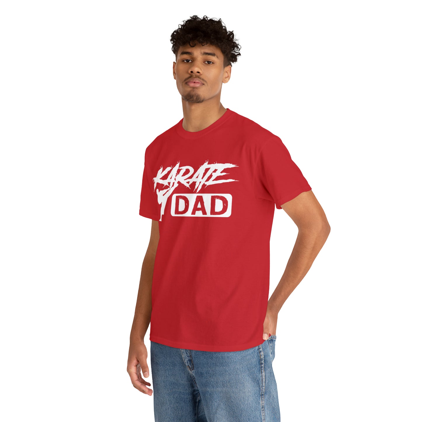 Karate Dad Kicking New Heavy Cotton Tee