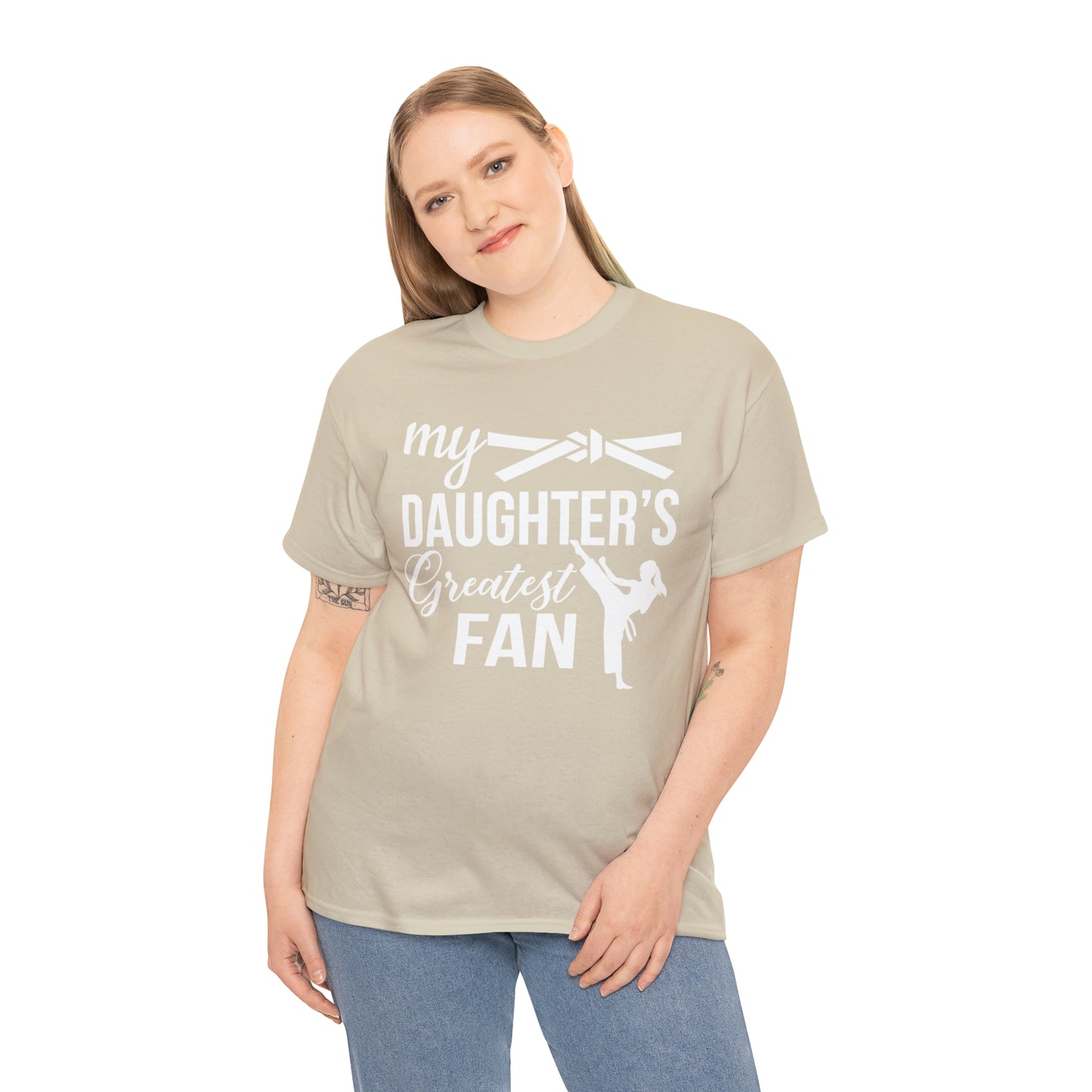 My Daughter's Greatest Fan! Shirt For Moms or Dads Heavy Cotton Tee