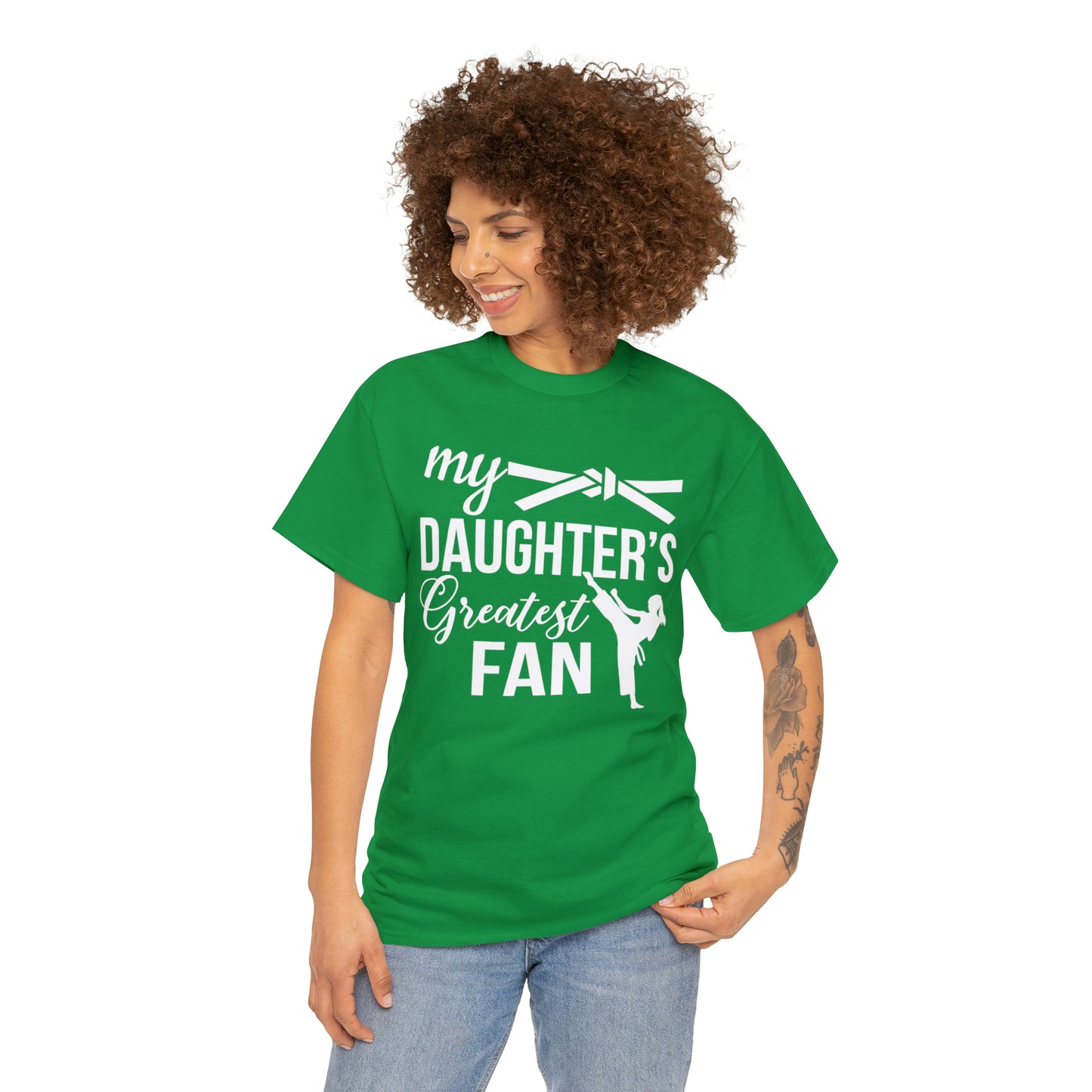 My Daughter's Greatest Fan! Shirt For Moms or Dads Heavy Cotton Tee