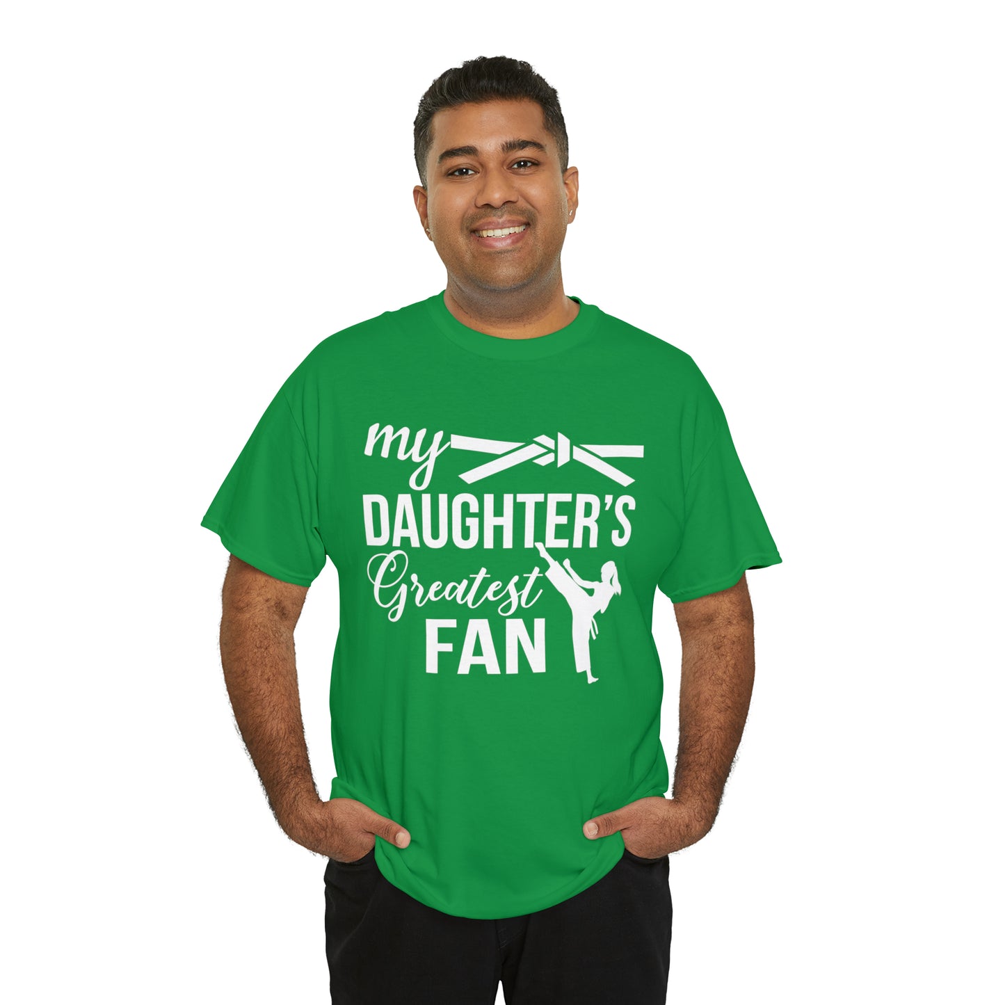 My Daughter's Greatest Fan! Shirt For Moms or Dads Heavy Cotton Tee