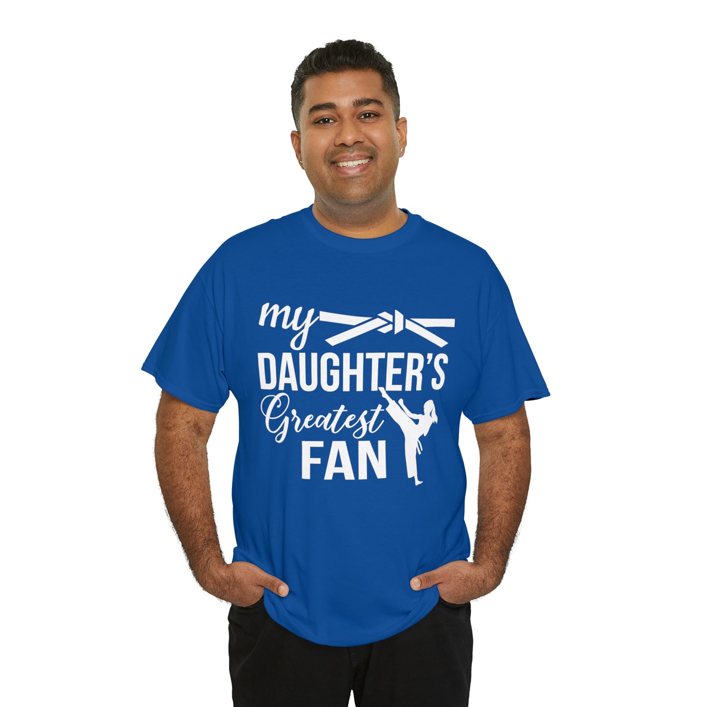 My Daughter's Greatest Fan! Shirt For Mom or Dad Heavy Cotton T-Shirt