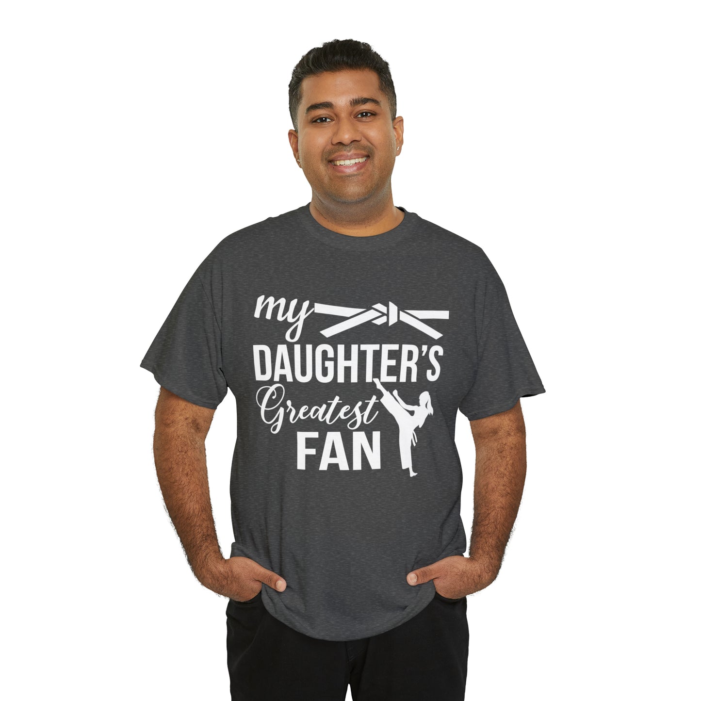 My Daughter's Greatest Fan! Shirt For Moms or Dads Heavy Cotton Tee