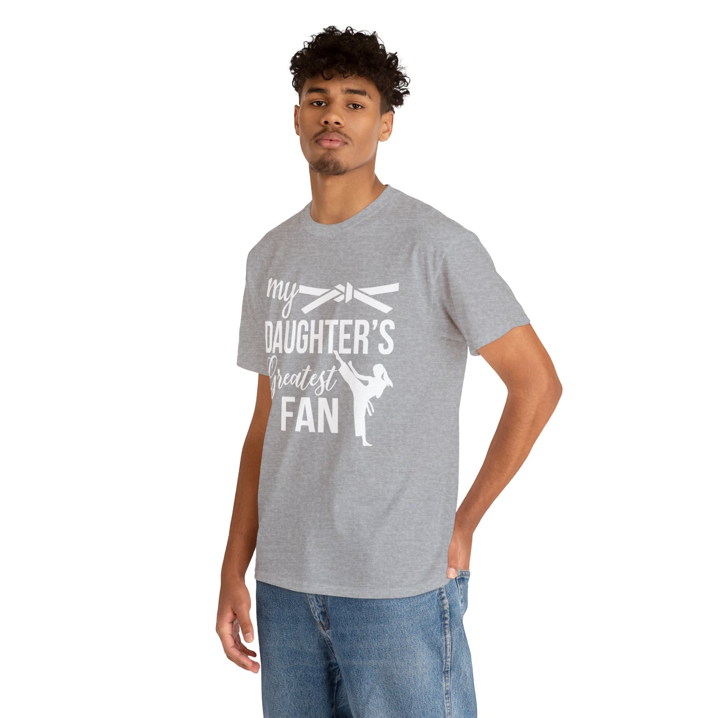 My Daughter's Greatest Fan! Shirt For Mom or Dad Heavy Cotton T-Shirt