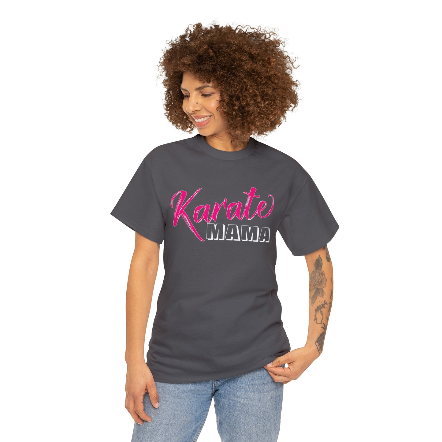 Karate Mama, Shirts For Mom, Heavy Cotton T-Shirt