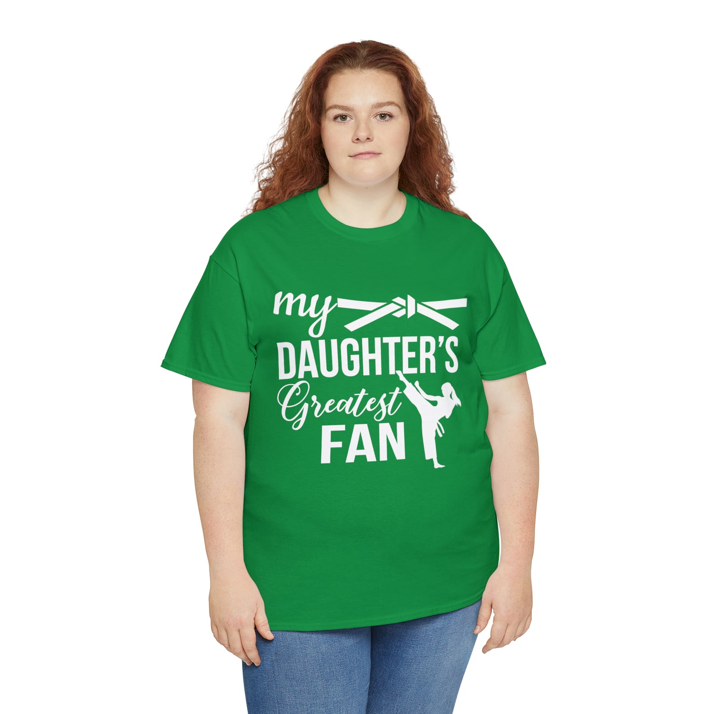 My Daughter's Greatest Fan! Shirt For Mom or Dad Heavy Cotton T-Shirt