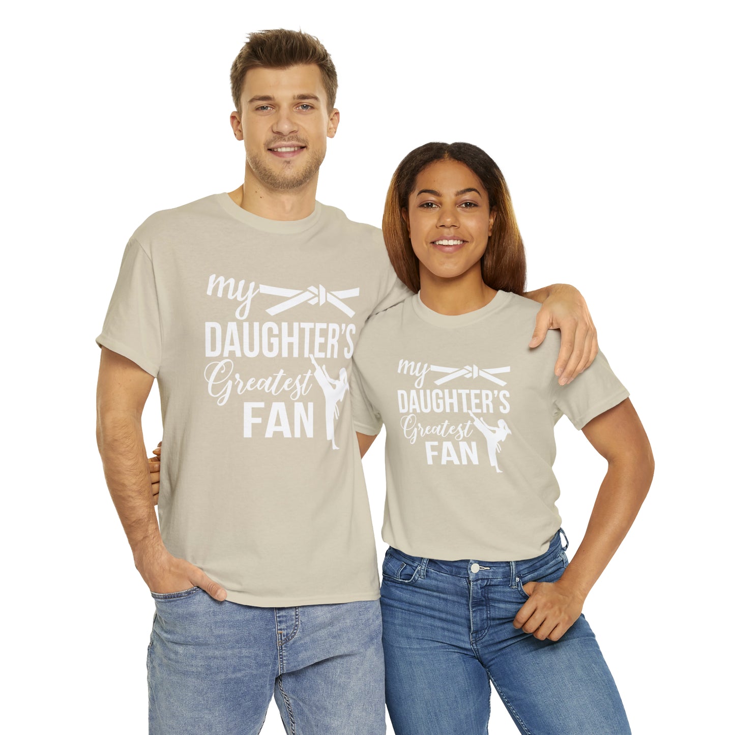 My Daughter's Greatest Fan! Shirt For Mom or Dad Heavy Cotton T-Shirt