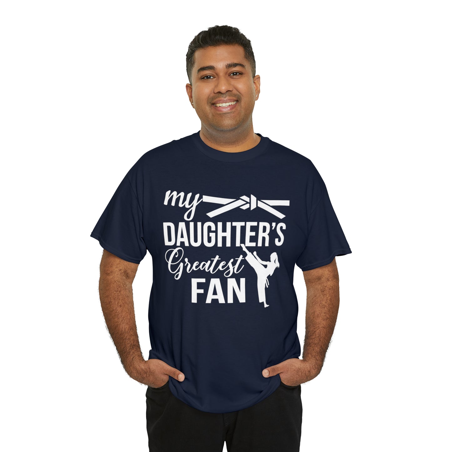 My Daughter's Greatest Fan! Shirt For Moms or Dads Heavy Cotton Tee