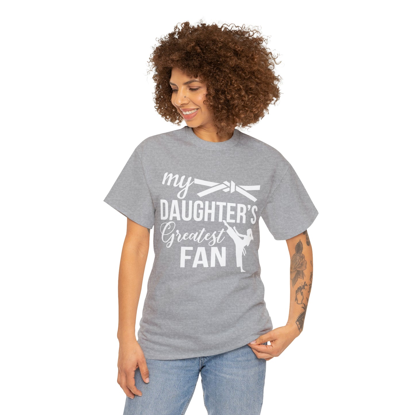 My Daughter's Greatest Fan! Shirt For Mom or Dad Heavy Cotton T-Shirt