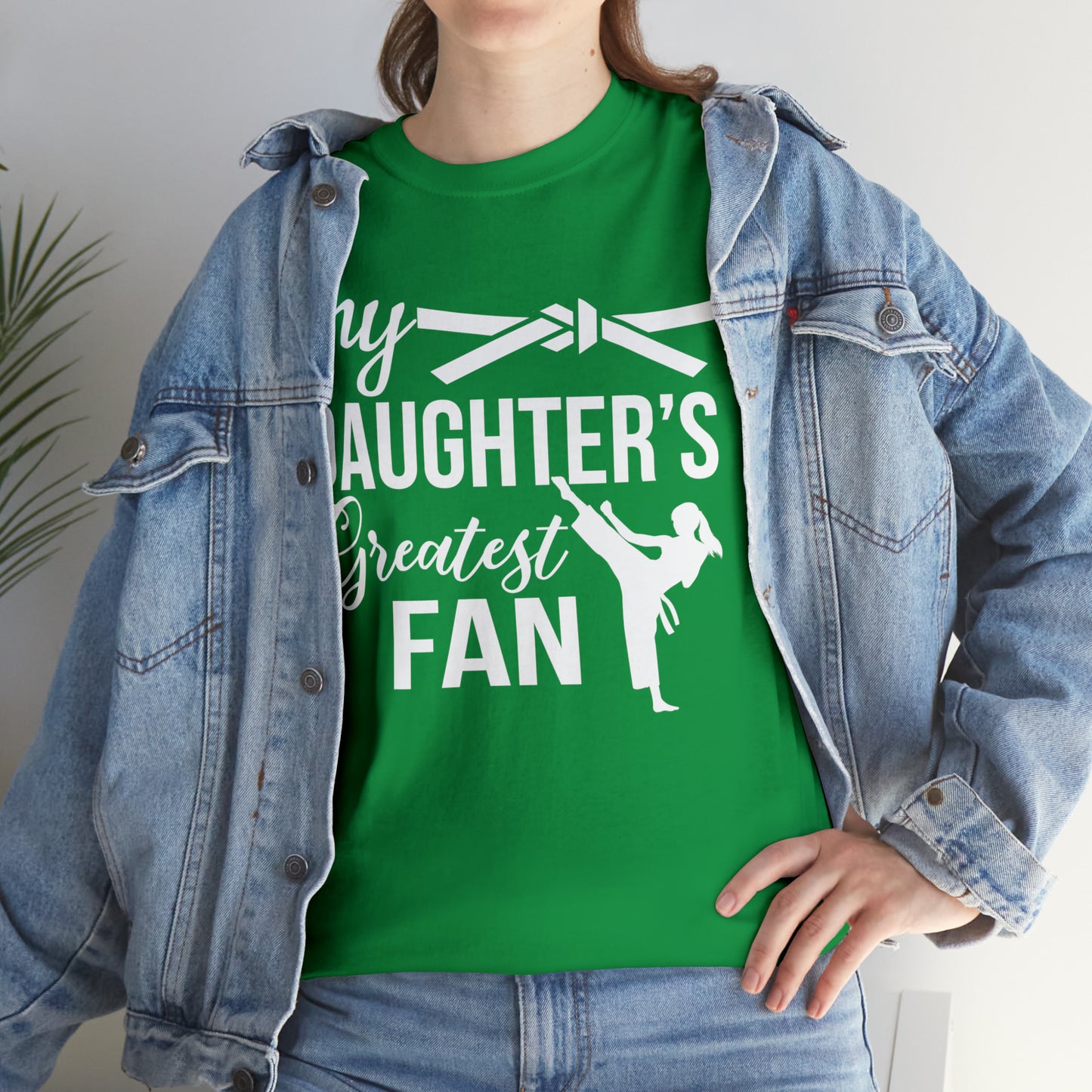 My Daughter's Greatest Fan! Shirt For Moms or Dads Heavy Cotton Tee