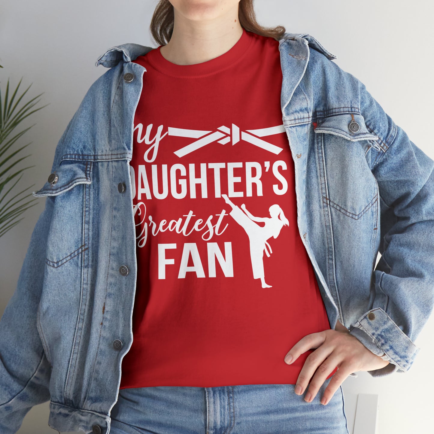 My Daughter's Greatest Fan! Shirt For Mom or Dad Heavy Cotton T-Shirt