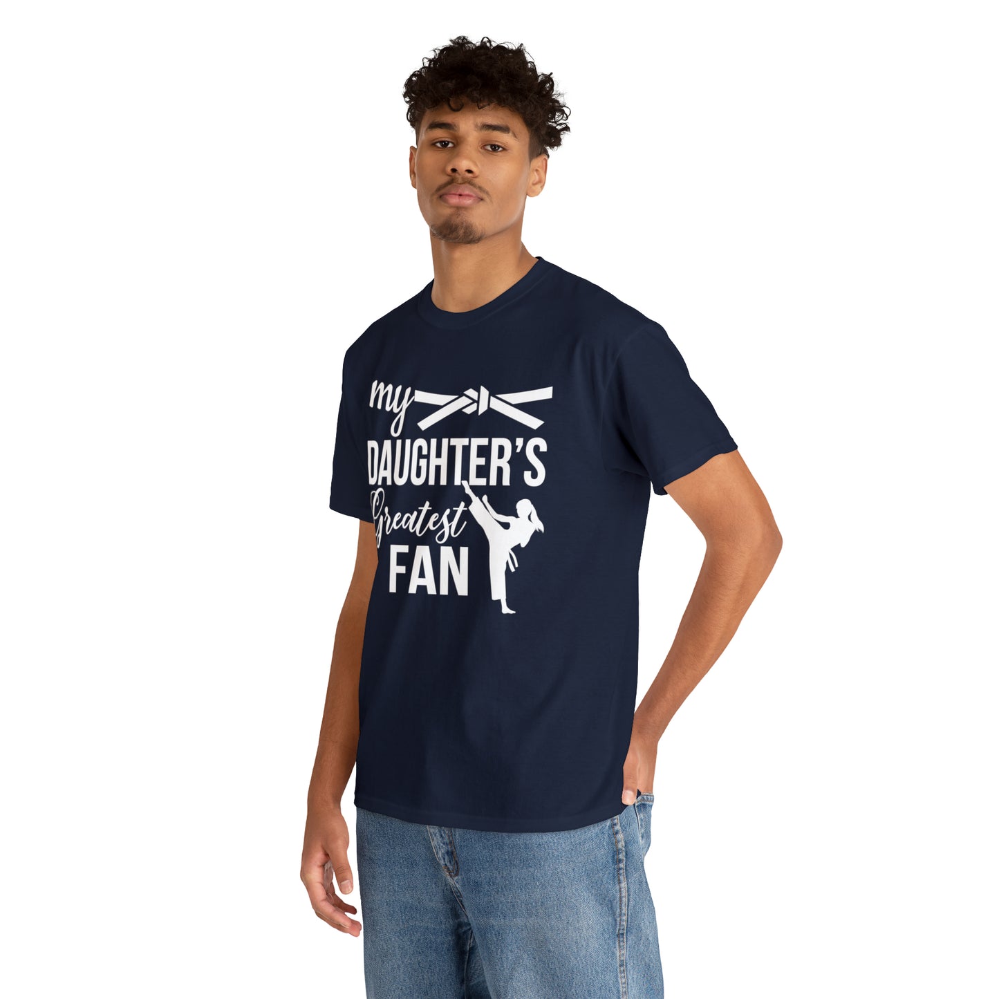 My Daughter's Greatest Fan! Shirt For Moms or Dads Heavy Cotton Tee