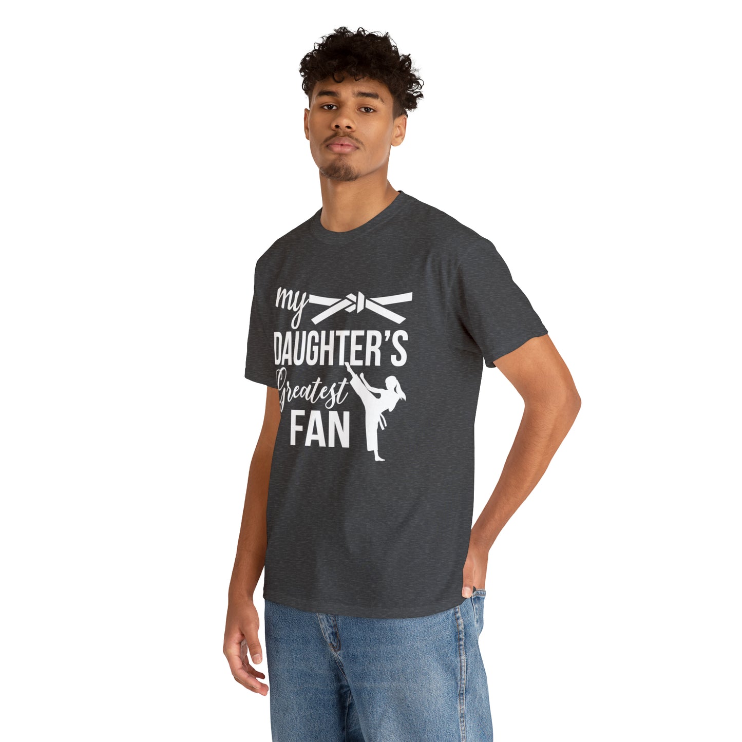 My Daughter's Greatest Fan! Shirt For Mom or Dad Heavy Cotton T-Shirt