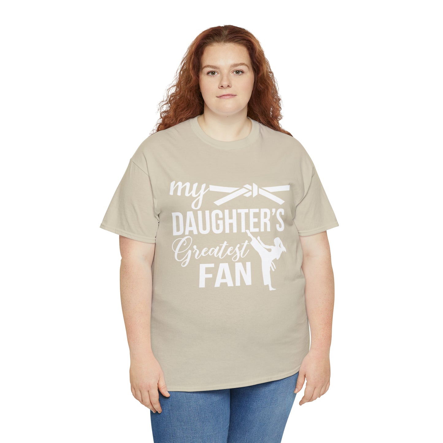 My Daughter's Greatest Fan! Shirt For Mom or Dad Heavy Cotton T-Shirt