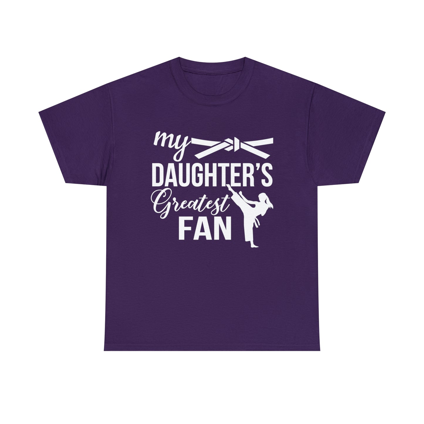 My Daughter's Greatest Fan! Shirt For Mom or Dad Heavy Cotton T-Shirt