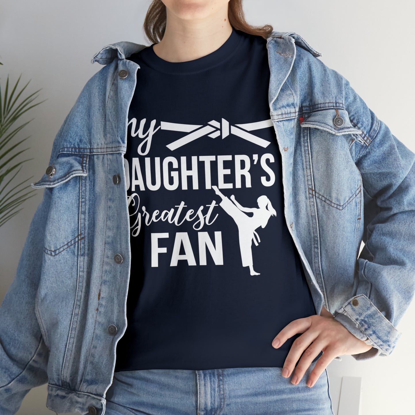 My Daughter's Greatest Fan! Shirt For Mom or Dad Heavy Cotton T-Shirt