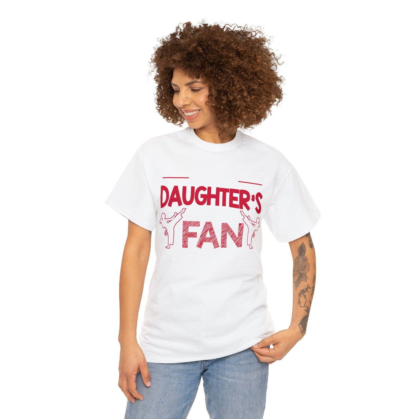 My Daughter's Greatest Fan! Shirt For Mom or Dad Heavy Cotton Tee