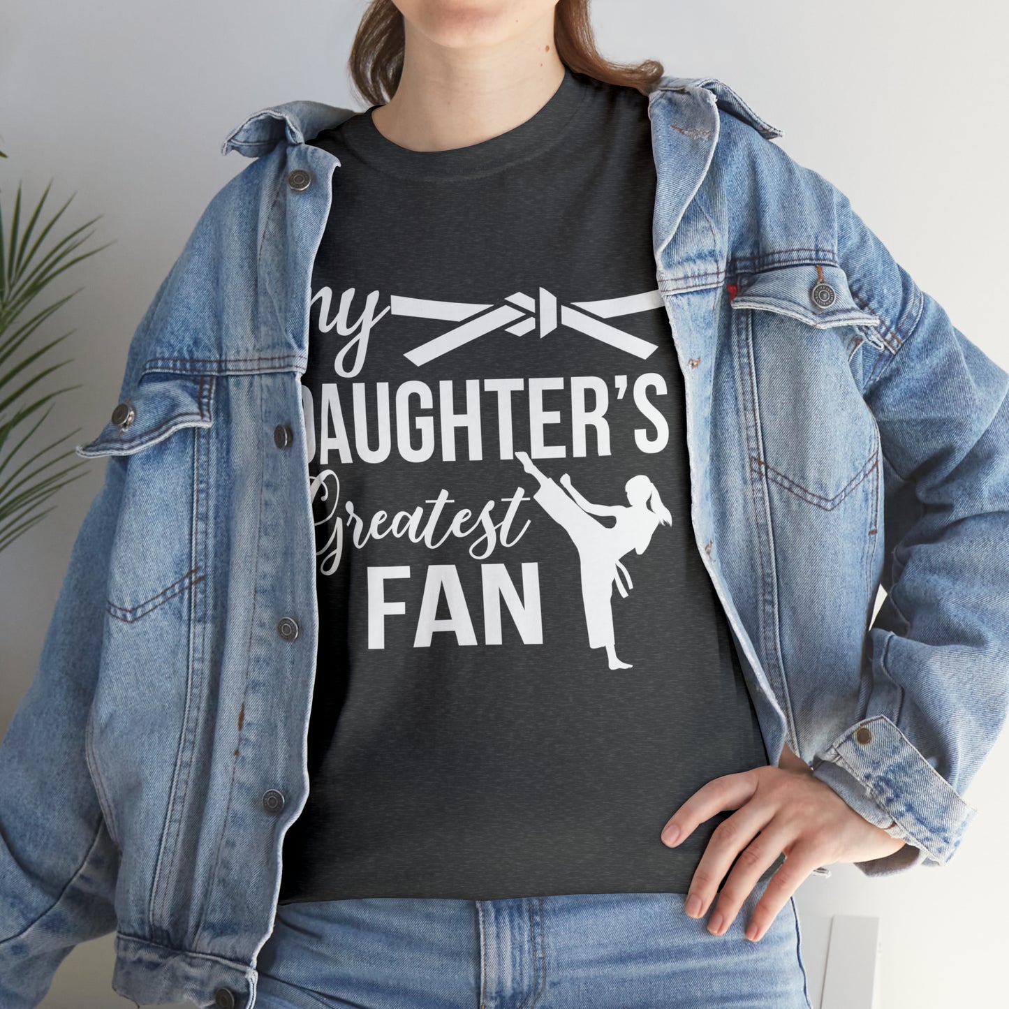 My Daughter's Greatest Fan! Shirt For Mom or Dad Heavy Cotton T-Shirt