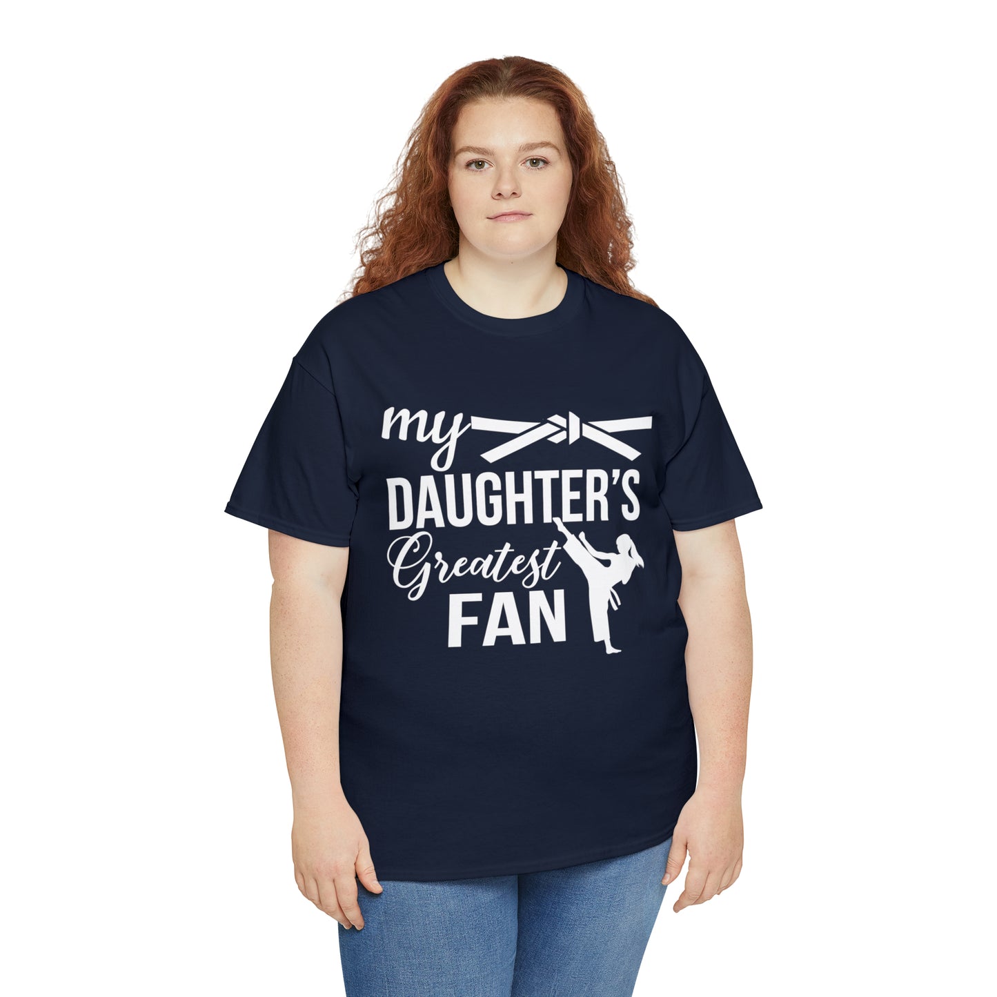 My Daughter's Greatest Fan! Shirt For Mom or Dad Heavy Cotton T-Shirt