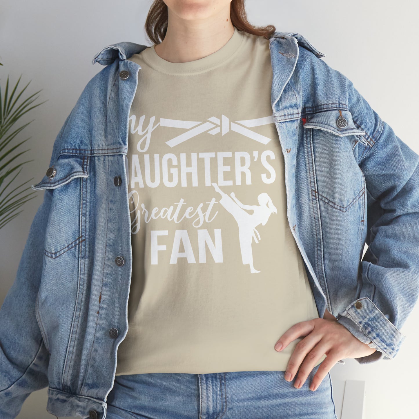 My Daughter's Greatest Fan! Shirt For Moms or Dads Heavy Cotton Tee