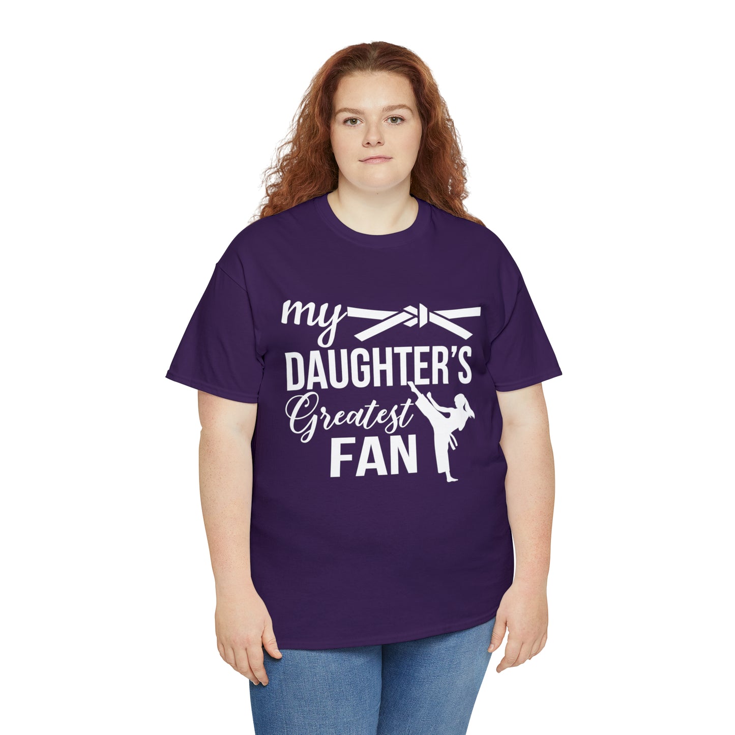 My Daughter's Greatest Fan! Shirt For Mom or Dad Heavy Cotton T-Shirt