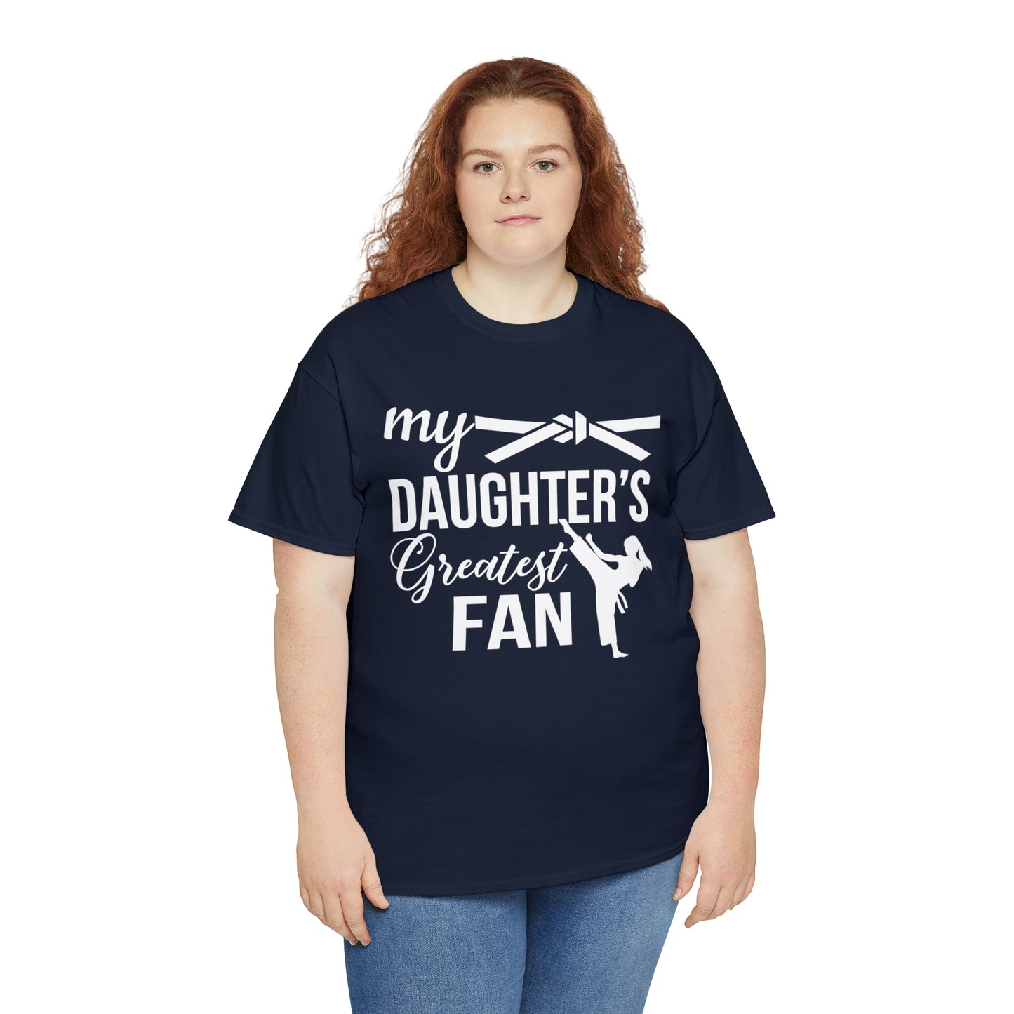 My Daughter's Greatest Fan! Shirt For Moms or Dads Heavy Cotton Tee