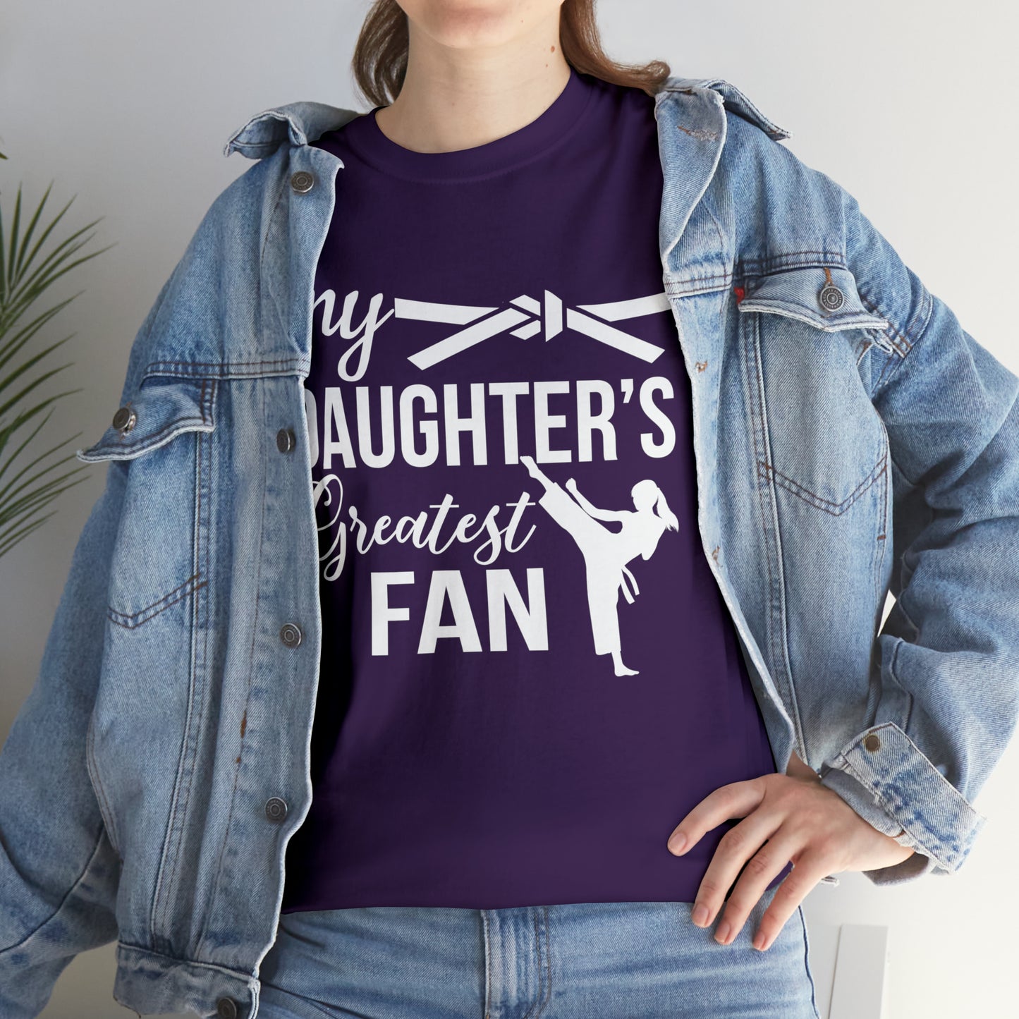 My Daughter's Greatest Fan! Shirt For Mom or Dad Heavy Cotton T-Shirt