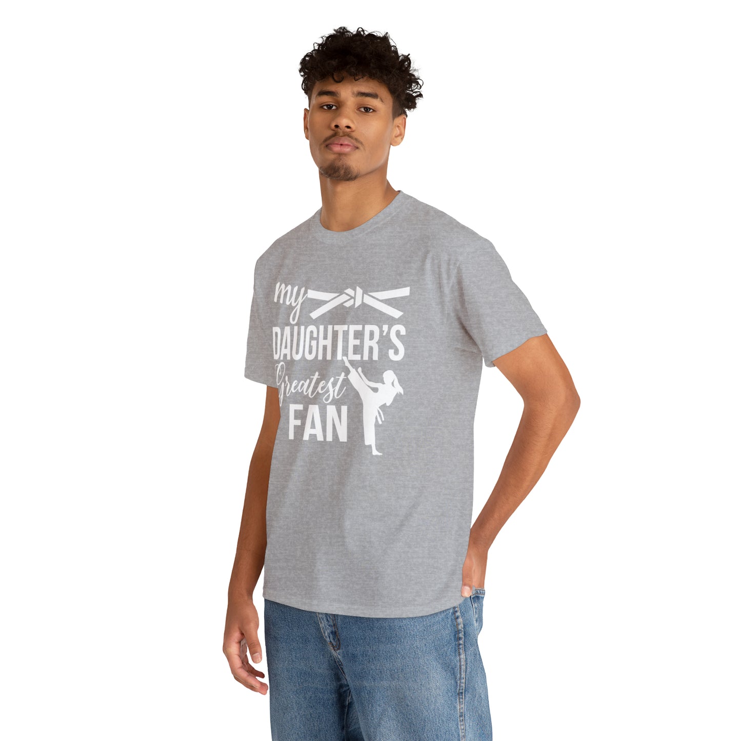 My Daughter's Greatest Fan! Shirt For Moms or Dads Heavy Cotton Tee