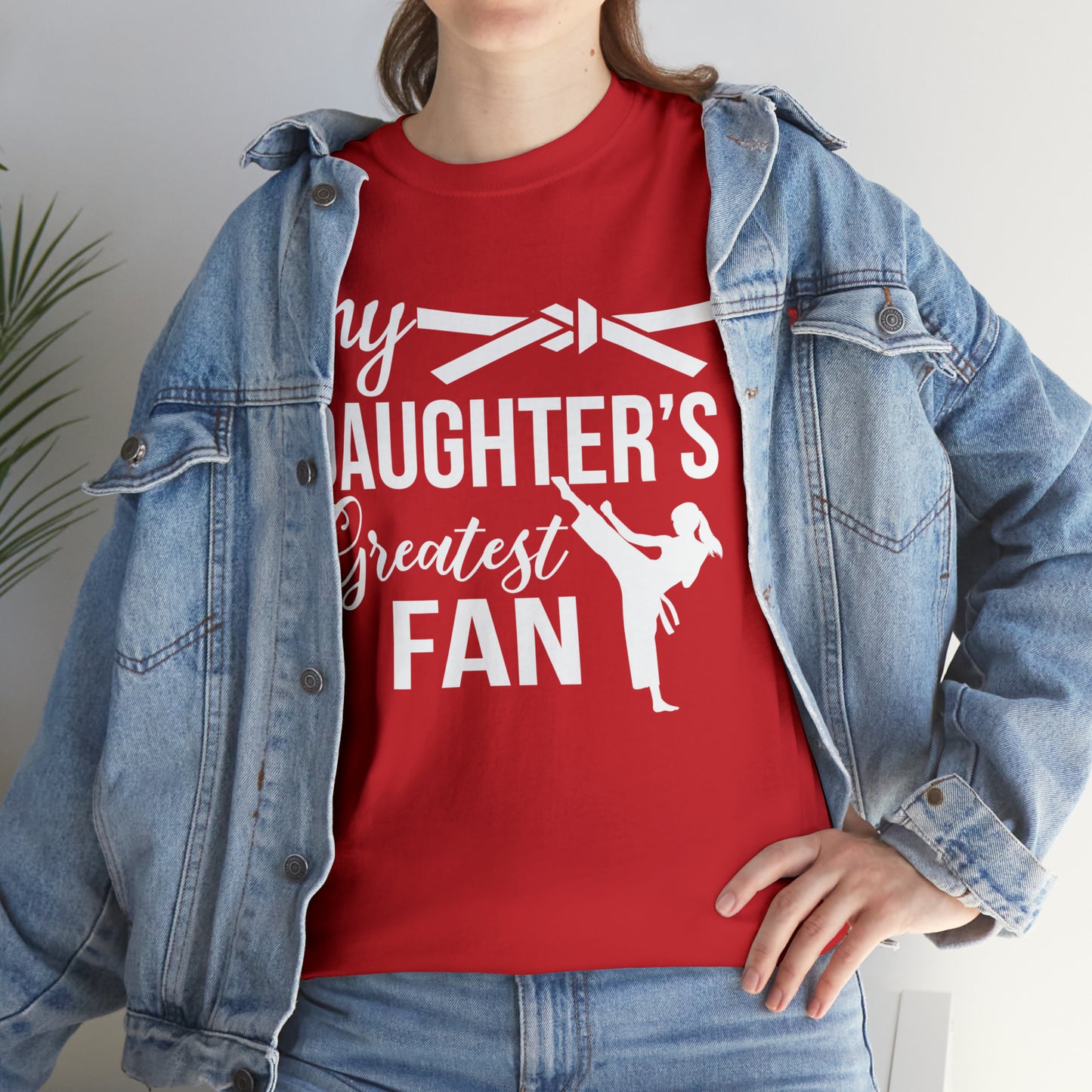 My Daughter's Greatest Fan! Shirt For Moms or Dads Heavy Cotton Tee