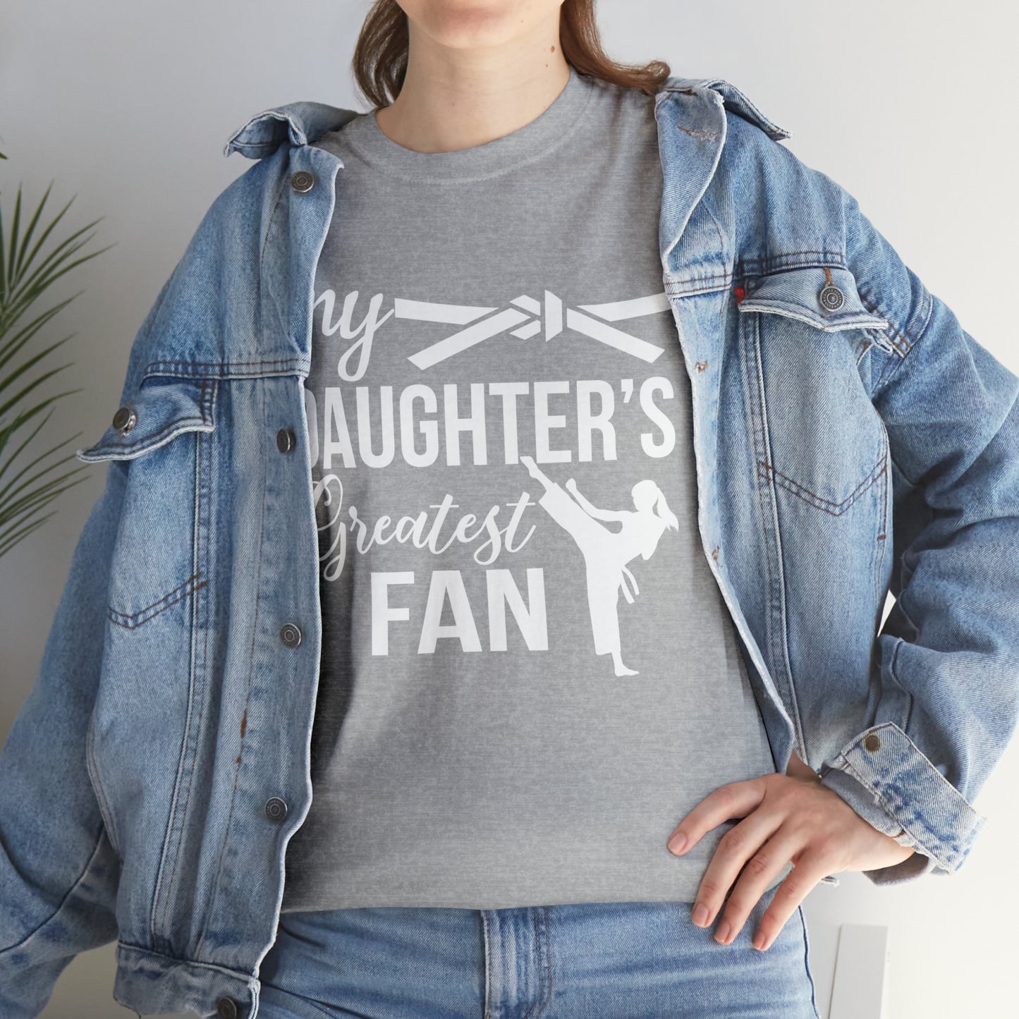 My Daughter's Greatest Fan! Shirt For Mom or Dad Heavy Cotton T-Shirt