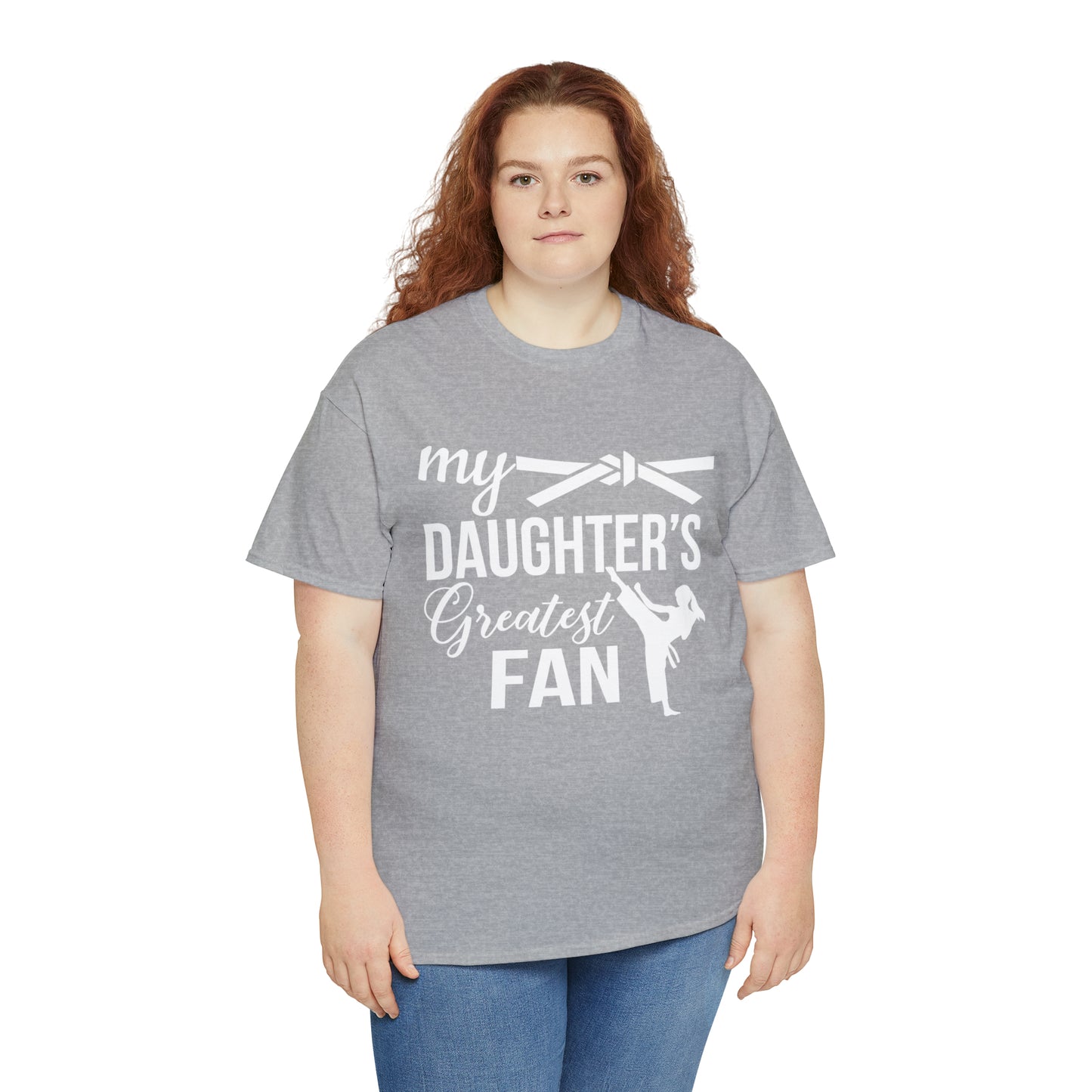 My Daughter's Greatest Fan! Shirt For Mom or Dad Heavy Cotton T-Shirt