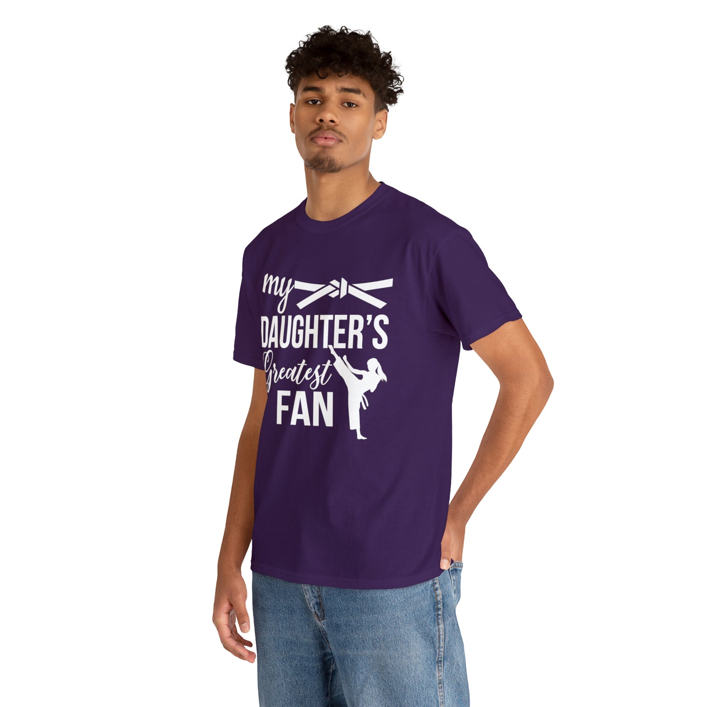 My Daughter's Greatest Fan! Shirt For Mom or Dad Heavy Cotton T-Shirt