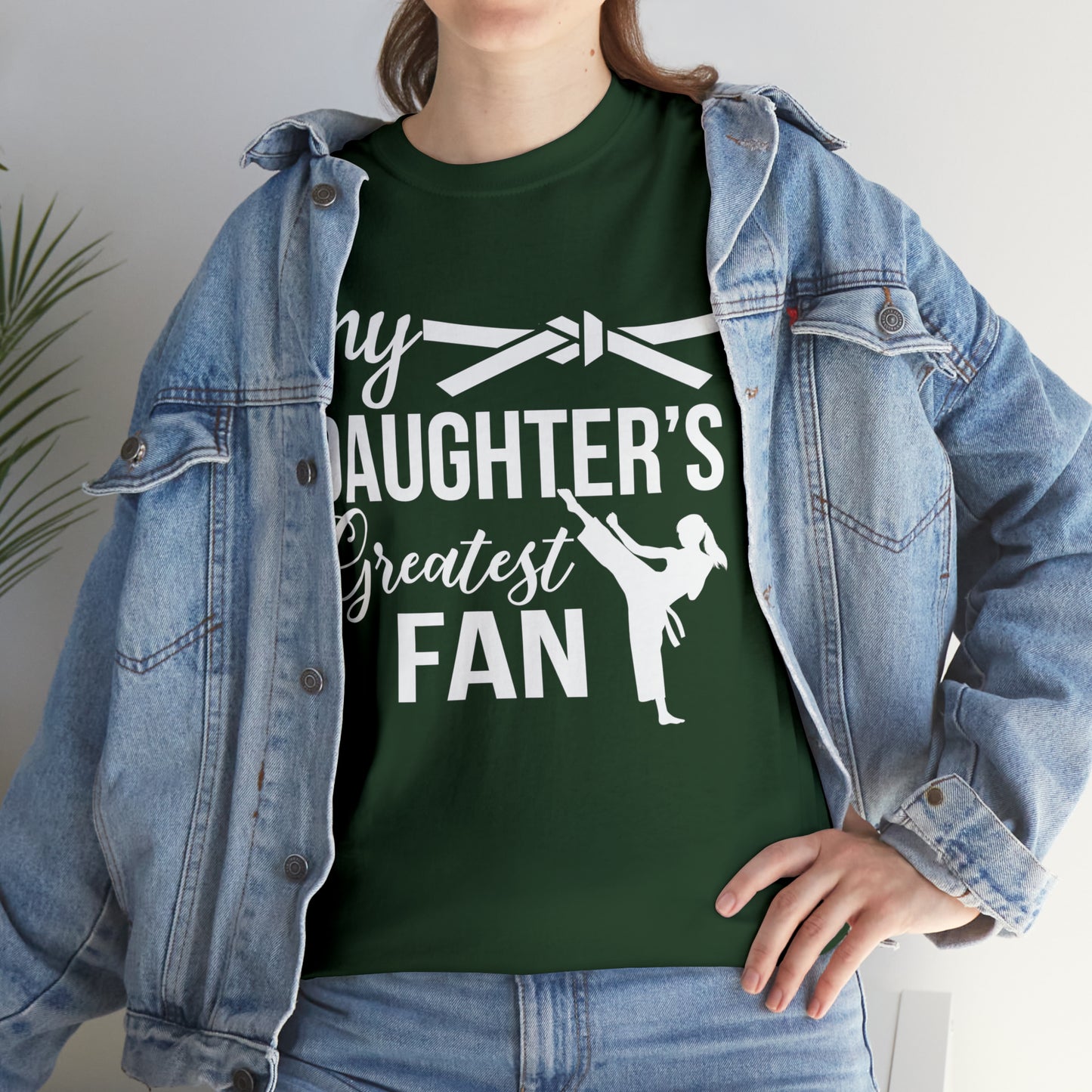 My Daughter's Greatest Fan! Shirt For Mom or Dad Heavy Cotton T-Shirt