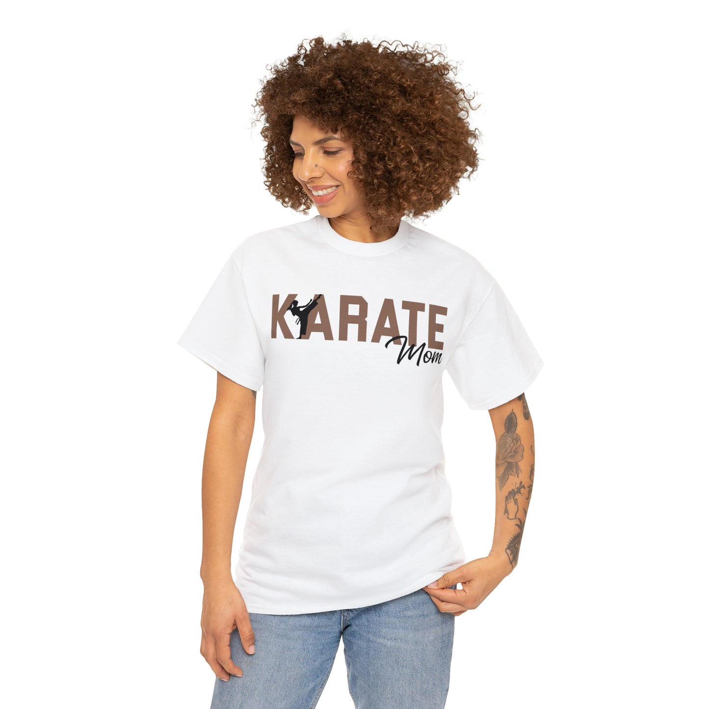 Karate Mom! Shirt For Mom Heavy Cotton Tee