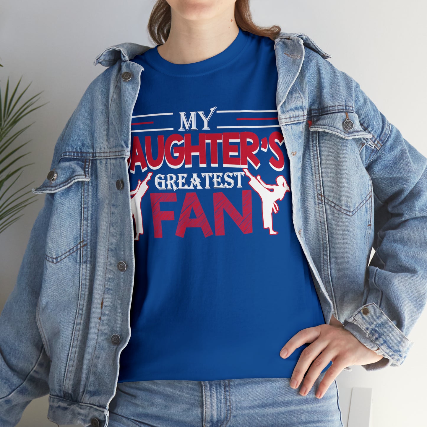 My Daughter's Greatest Fan! Shirt For Mom or Dad Heavy Cotton Tee